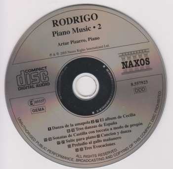 CD Joaquín Rodrigo: Suite For Piano • Album For Cecilia • Three Evocations 115728