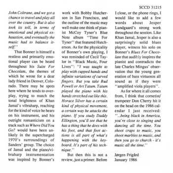 CD Joe Bonner Quartet: Suite For Chocolate