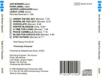 CD Joe Bonner Quartet: Suite For Chocolate