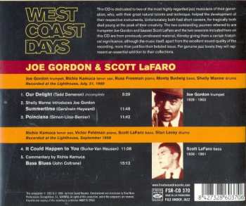 CD Joe Gordon: West Coast Days - Live At The Lighthouse 347033