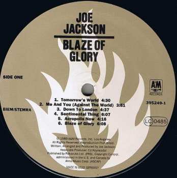 LP Joe Jackson: Blaze Of Glory 188223