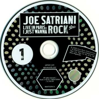 2CD Joe Satriani: Live In Paris: I Just Wanna Rock 454359