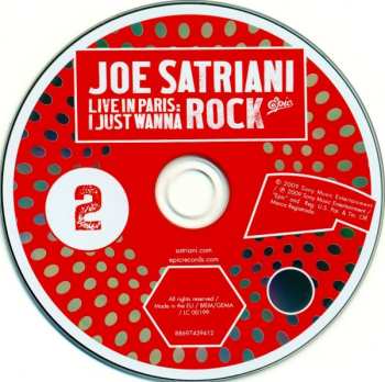 2CD Joe Satriani: Live In Paris: I Just Wanna Rock 454359
