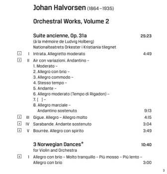 CD Johan Halvorsen: Orchestral Works, Vol. 2 468904