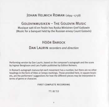 SACD Johan Helmich Roman: Golovinmusiken 320723