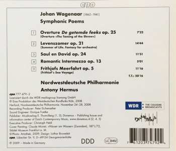 CD Johan Wagenaar: Summer Of Life (Symphonic Poems) 121047