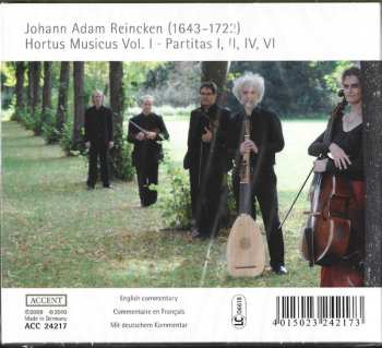 CD Johann Adam Reincken: Hortus Musicus 328691