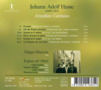 CD Johann Adolf Hasse: Arcadian Cantatas 455642