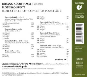 CD Johann Adolf Hasse: Flute Concertos 477602