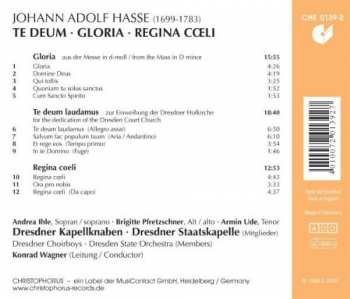 CD Johann Adolf Hasse: Te Deum • Gloria • Regina Coeli 309716