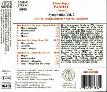 CD Johann Baptist Vanhal: Symphonies, Vol. 2 259381