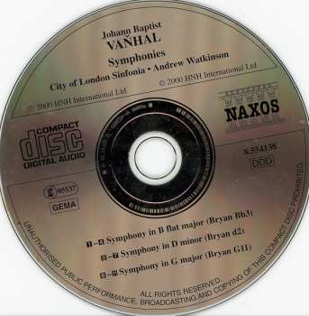 CD Johann Baptist Vanhal: Symphonies, Vol. 2 259381