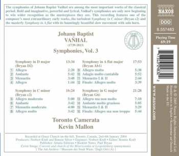 CD Johann Baptist Vanhal: Symphonies, Vol. 3 114900