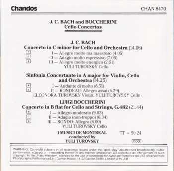 CD Johann Christian Bach: Cello Concertos In C Minor - Sinfonia Concertante In A Major - Cello Concerto In B Flat G.482 284809