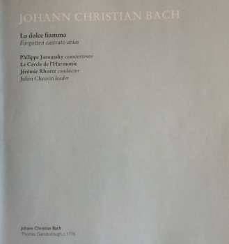 CD Johann Christian Bach: La Dolce Fiamma (Forgotten Castrato Arias) 47794