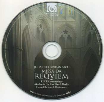 CD Johann Christian Bach: Missa Da Requiem 252413