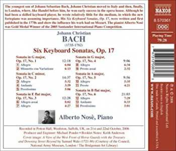 CD Johann Christian Bach: Six Keyboard Sonatas, Op. 17 145955