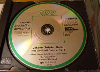 CD Johann Christian Bach: Woodwind Concertos Vol. 1 112768