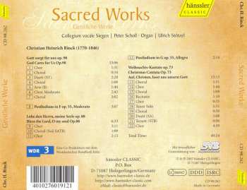 CD Johann Christian Heinrich Rinck: Sacred Works 441049