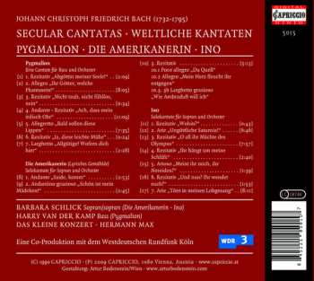 CD Johann Christoph Friedrich Bach: Secular Cantatas 158087