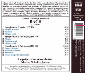 CD Johann Christoph Friedrich Bach: Symphonies Nos. 6, 10 And 20 181866