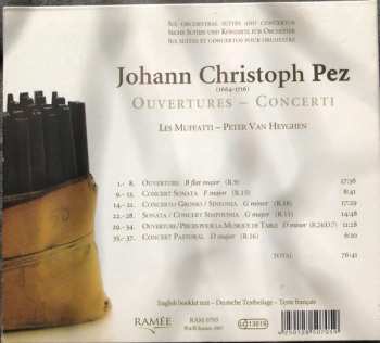 CD Johann Christoph Pez: Ouvertures - Concerti: Six Orchestral Suites And Concertos DIGI 460674