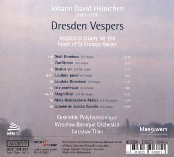CD Johann David Heinichen: Dresden Vespers 392186