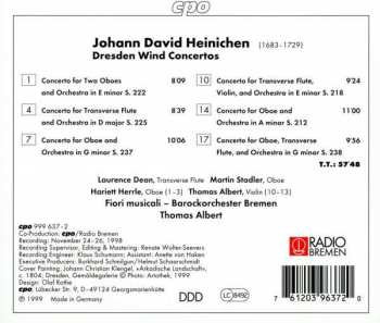 CD Johann David Heinichen: Dresden Wind Concertos 404885