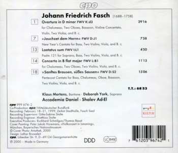 CD Johann Friedrich Fasch: Cantatas / Overture In D Minor / Concerto In B Flat Minor 118256
