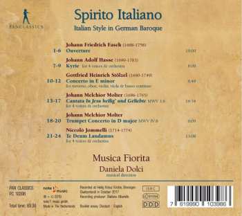 CD Johann Friedrich Fasch: Spirito Italino - Italian Style In German Baroque 306657
