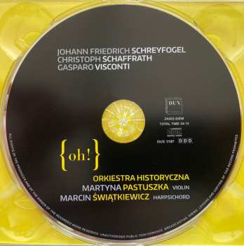 CD Johann Friedrich Schreyvogel: Schreyvogel Schaffrath Visconti DIGI 347929