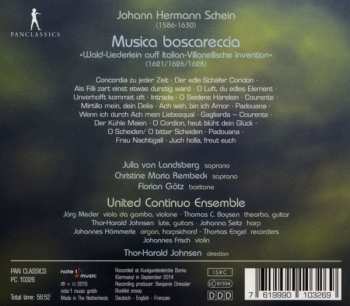 CD Johann Hermann Schein: Musica Boscareccia 312215