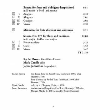 CD Johann Joachim Quantz: Flute Sonatas 119343