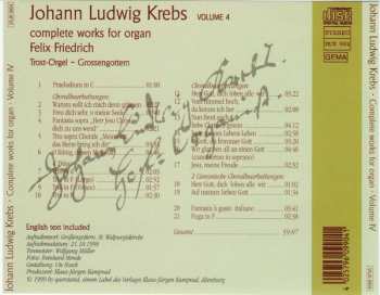 CD Johann Ludwig Krebs: Complete Works For Organ Volume 4 394567