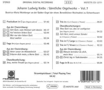 CD Johann Ludwig Krebs: Sämtliche Orgelwerke Vol. 7 534055