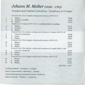 SACD Johann Melchior Molter: Trumpet And Clarinet Concertos - Symphony In D Major 456290