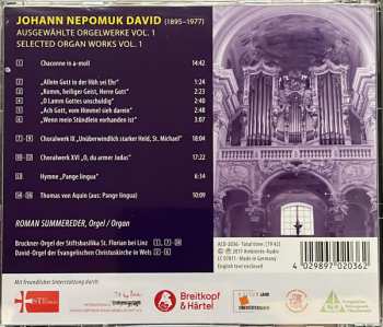 CD Johann Nepomuk David: Ausgewählte Orgelwerke Vol.1 530282