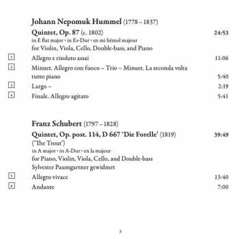 CD Johann Nepomuk Hummel: Piano Quintets 314147