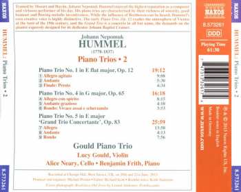 CD Johann Nepomuk Hummel: Piano Trios - 2; Nos. 1, 4 And 5 296255