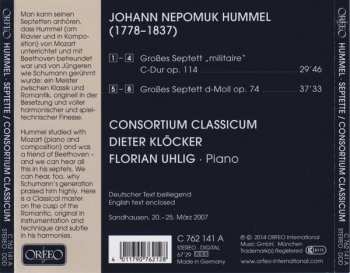 CD Johann Nepomuk Hummel: Septette Op. 74 | Op. 114 185596