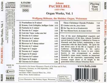 CD Johann Pachelbel: Organ Works, Volume 1 274172