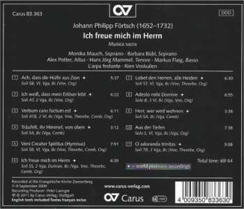 CD Johann Philipp Förtsch: Ich Freue Mich Im Herrn 185869