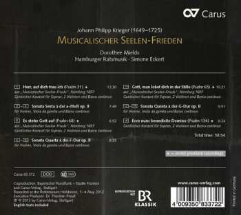 CD Johann Philipp Krieger: Musicalischer Seelen-Frieden 182839