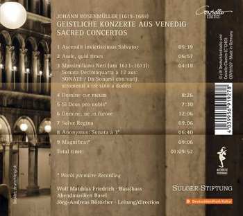 CD Johann Rosenmüller: Sacred Concertos 312042