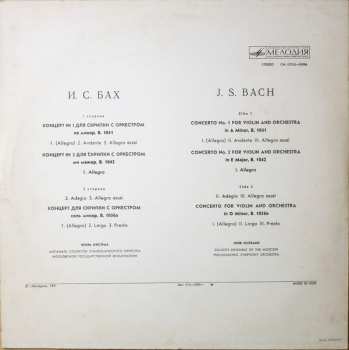 LP Johann Sebastian Bach: Concertos For Violin And Orchestra 140465