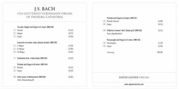 CD Johann Sebastian Bach: 1714 Silbermann Organ Of Freiberg Cathedral 111356