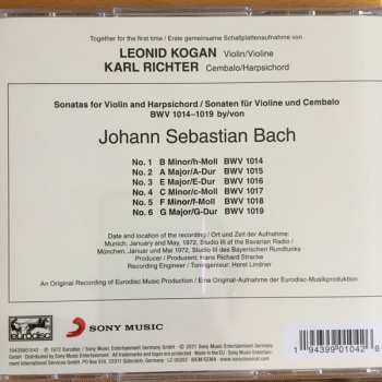 2CD Johann Sebastian Bach: Sonaten Für Violine Und Cembalo BWV 1014 - 1019 182798