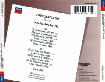 2CD Johann Sebastian Bach: 6 Partitas, BWV 825–830 45318
