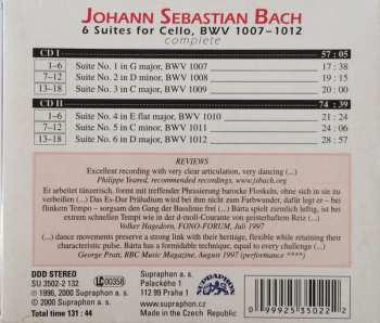 2CD Johann Sebastian Bach: 6 Suites For Cello, Bwv 1007-1012 3317