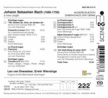 SACD Johann Sebastian Bach: A New Angle 179315